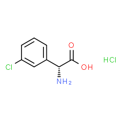 (R)-间氯苯甘氨酸盐酸盐结构式
