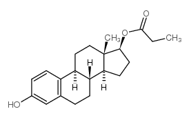beta-雌二醇 17-丙酸酯结构式