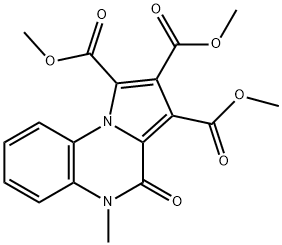 4,5-Dihydro-5-methyl-4-oxopyrrolo[1,2-a]quinoxaline-1,2,3-tricarboxylic acid trimethyl ester结构式