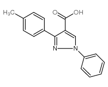 3-(4-甲基苯基)-1-苯工-1H-吡唑-4-羧酸结构式