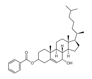 (3β,7α)-胆甾-5-烯-3,7-二醇3-苯甲酸酯结构式
