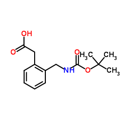 2-(Boc-氨甲基)苯乙酸结构式