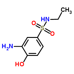 2-氨基苯酚-4-(N-乙基)磺酰胺结构式