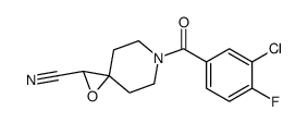 6-(3-氯-4-氟苯甲酰)-1-氧杂-6-氮杂螺[2.5]辛烷-2-甲腈结构式
