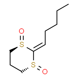 1,3-Dithiane, 2-pentylidene-, 1,3-dioxide, (1R,3R)- (9CI)结构式