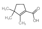 (8ci,9ci)-2,3,3-三甲基-1-环戊烯-1-羧酸结构式