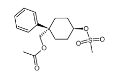 Acetic acid 4-methanesulfonyloxy-1-phenyl-cyclohexylmethyl ester结构式
