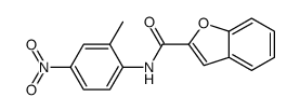 N-(2-methyl-4-nitrophenyl)-1-benzofuran-2-carboxamide结构式