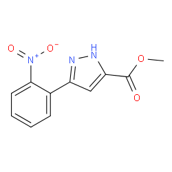 3-(2-硝基苯基)-1H-吡唑-5-羧酸甲酯结构式