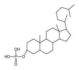 [(3R,5S,8R,9S,10S,13R,14S,17R)-10,13-dimethyl-17-[(2R)-6-methylheptan-2-yl]-2,3,4,5,6,7,8,9,11,12,14,15,16,17-tetradecahydro-1H-cyclopenta[a]phenanthren-3-yl] dihydrogen phosphate结构式