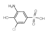 3-氨基-5-氯-4-羟基苯磺酸结构式