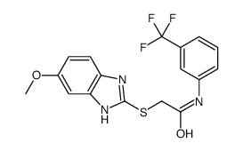 2-[(6-methoxy-1H-benzimidazol-2-yl)sulfanyl]-N-[3-(trifluoromethyl)phenyl]acetamide Structure
