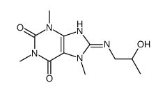 8-(2-hydroxypropylamino)-1,3,7-trimethylpurine-2,6-dione结构式