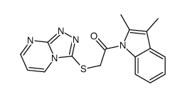 2,3-二甲基-1-[(1,2,4-噻唑并[4,3-a]嘧啶-3-基硫代)乙酰基]-1H-吲哚(9ci)结构式