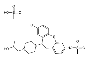 1-[4-(3-chloro-5,6-dihydrobenzo[b][1]benzothiepin-5-yl)piperazin-1-yl]propan-2-ol,methanesulfonic acid结构式