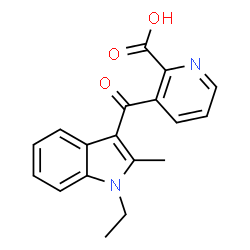 3-[(1-Ethyl-2-methyl-1H-indol-3-yl)carbonyl]-2-pyridinecarboxylic acid结构式