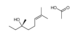(S)-3,7-二甲基-6-辛烯-3-醇乙酸酯结构式