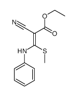 ETHYL 2-NITRILO-3-METHYLTHIO-3-(PHENYLAMINO)PROP-2-ENOATE结构式
