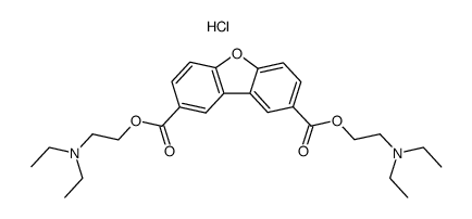 dibenzofuran-2,8-dicarboxylic acid bis-(2-diethylamino-ethyl ester), dihydrochloride结构式