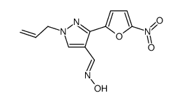 1-allyl-3-(5-nitro-furan-2-yl)-1H-pyrazole-4-carbaldehyde oxime结构式