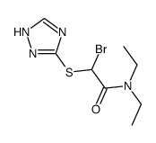 2-bromo-N,N-diethyl-2-(1H-1,2,4-triazol-5-ylsulfanyl)acetamide结构式