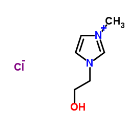 1-(2-Hydroxyethyl)-3-Methylimidazolium Chloride Structure