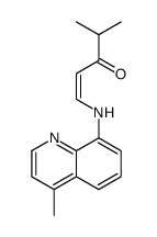 4-methyl-1-[(4-methylquinolin-8-yl)amino]pent-1-en-3-one结构式