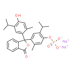 disodium 4-[3-[4-hydroxy-5-isopropyl-o-tolyl]-1-oxo-3H-isobenzofuran-3-yl]-6-isopropyl-m-tolyl phosphate结构式