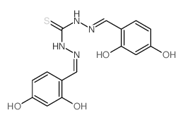 Carbonothioicdihydrazide, bis[(2,4-dihydroxyphenyl)methylene]- (9CI) Structure