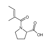 1-((E)-2-methyl-but-2-enoyl)-L-proline结构式
