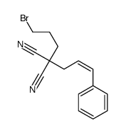 2-(3-bromopropyl)-2-(3-phenylprop-2-enyl)propanedinitrile Structure