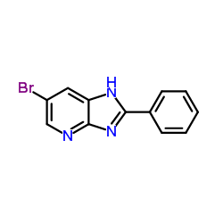 6-溴-2-苯基-1h-咪唑并[4,5-b]吡啶结构式