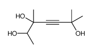 3,6-dimethylhept-4-yne-2,3,6-triol Structure