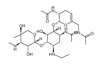 1-N-ethyl-3,2',6'-tri-N-acetylsisomicin结构式