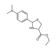 ethyl 2-[4-(dimethylamino)phenyl]-1,3-thiazolidine-4-carboxylate Structure