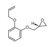 (2R)-3-(邻烯丙基氧基苯氧基)-1,2-环氧基丙烷结构式