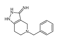4,5,6,7-四氢-5-(苯基甲基)- 2H-吡唑并[4,3-c]吡啶-3-胺结构式