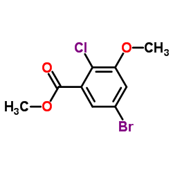 Methyl 2-chloro-3-methoxy-5-bromobenzoate structure