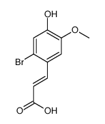 2-BROMO-4-HYDROXY-5-METHOXYCINNAMIC ACID结构式