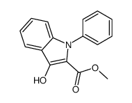 methyl 3-hydroxy-1-phenylindole-2-carboxylate Structure