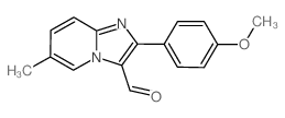 2-(4-甲氧基苯基)-6-甲基咪唑并[1,2-a]吡啶-3-甲醛结构式