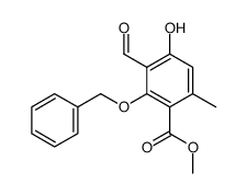 2-benzyloxy-3-formyl-4-hydroxy-6-methyl-benzoic acid methyl ester Structure