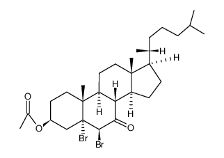 3β-acetoxy-5,6β-dibromo-5α-cholestan-7-one结构式