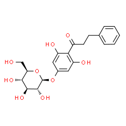 2',4',6'-Trihydroxydihydrochalcone 4'-O-glucoside Structure