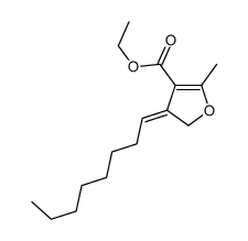 ethyl 2-methyl-4-octylidenefuran-3-carboxylate结构式