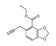 2-(ethoxycarbonyl)-3,4-(methylenedioxy)benzyl cyanide Structure