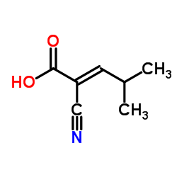 2-氰基-4-甲基戊-2-烯酸结构式