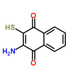 2-amino-3-sulfanylnaphthalene-1,4-dione Structure