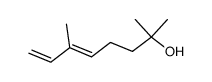 (E)-2,6-dimethyl-5,7-octadien-2-ol结构式