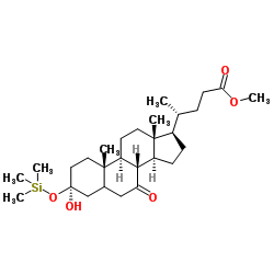 3-triMethylsilyloxy-7-ketolithocholic Methyl ester Structure